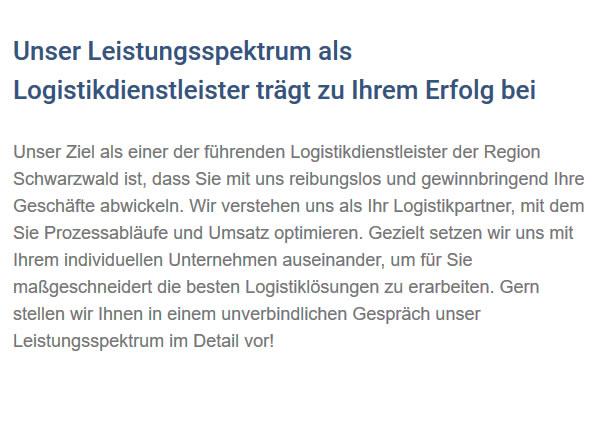 Speditionsfirma in  Zimmern (Rottweil)