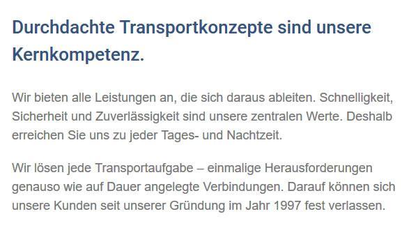 Transportaufgaben für  Zimmern (Rottweil)